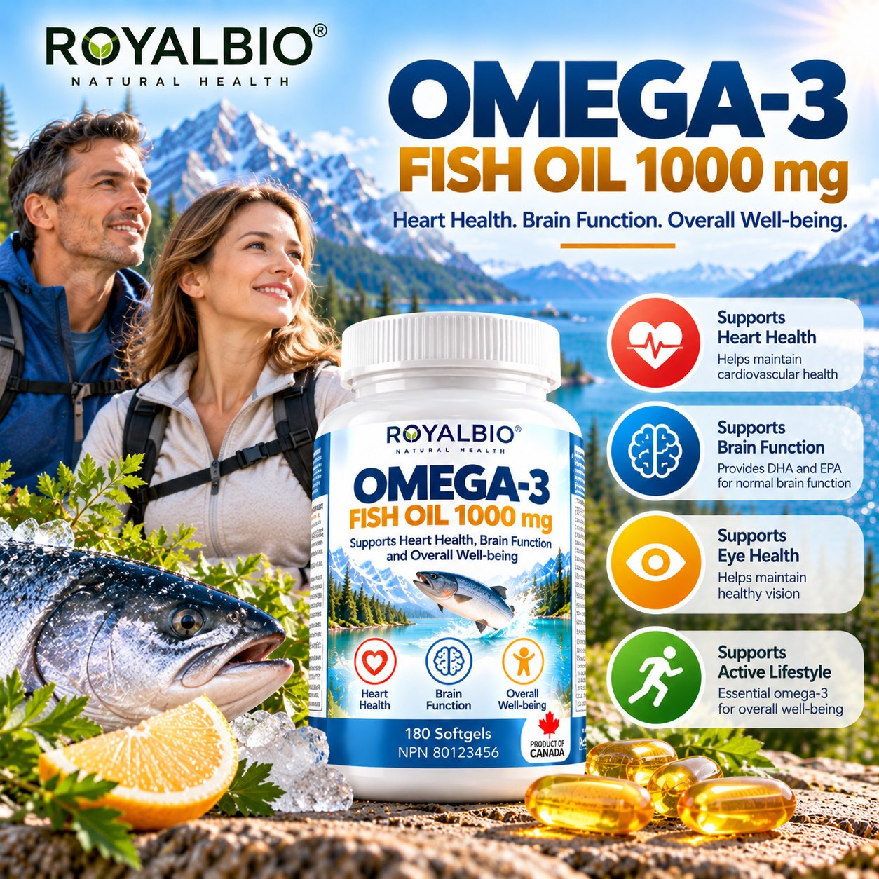 Omega-3 Fish Oil 1000mg